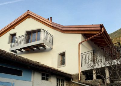 Transformation d'une maison vigneronne balcon
